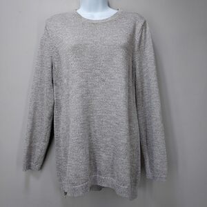 J. Jill Metallic Pullover Tunic Sweater